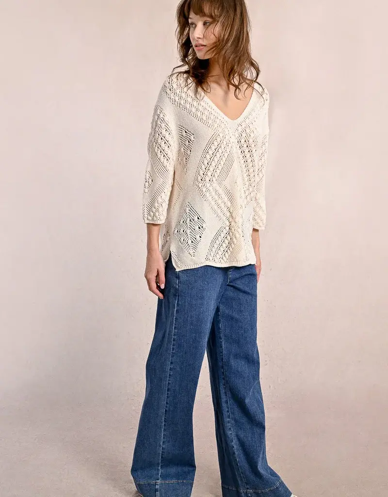 Molly Bracken Spring Crochet Stitch Sweater