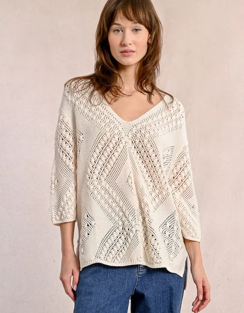 Molly Bracken Spring Crochet Stitch Sweater