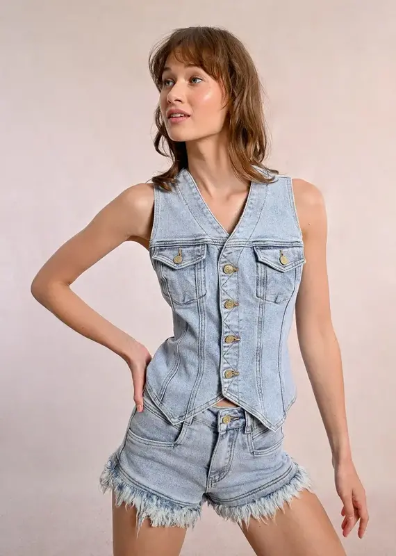 Molly Bracken Patty Denim Vest