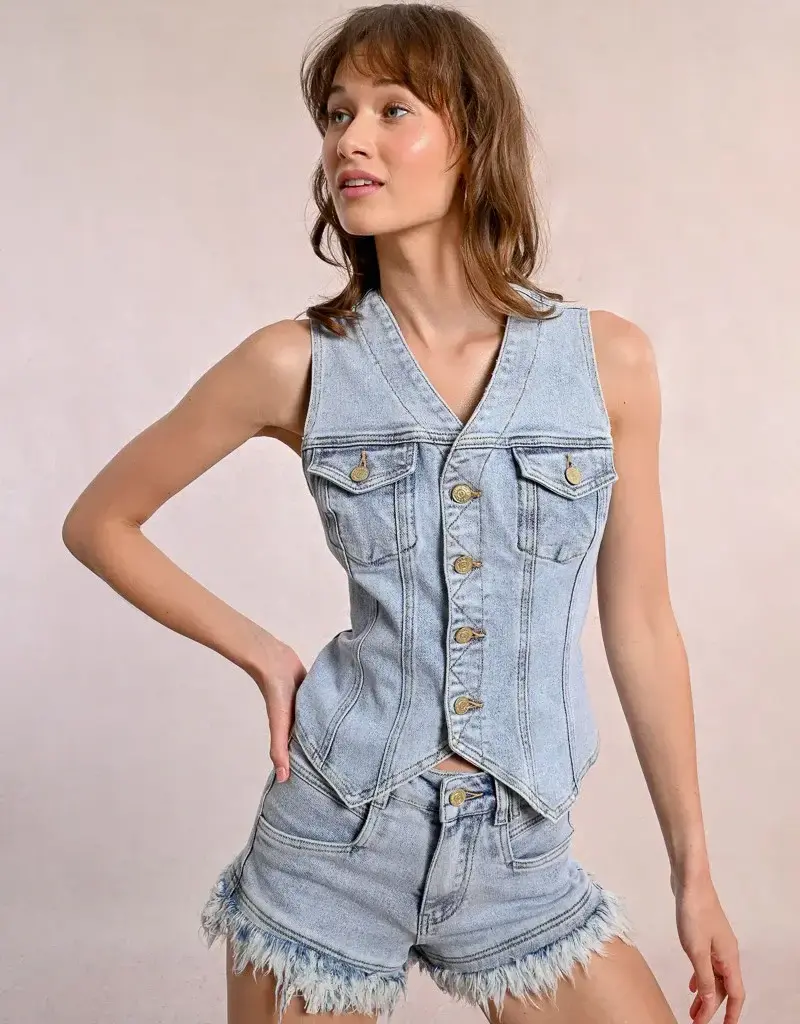 Molly Bracken Patty Denim Vest