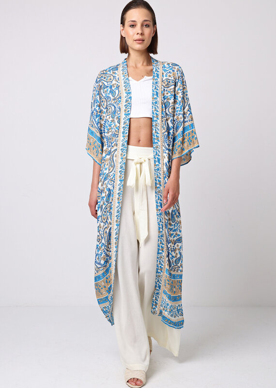 ANGELEYE Long Sleeve Maxi Kimono