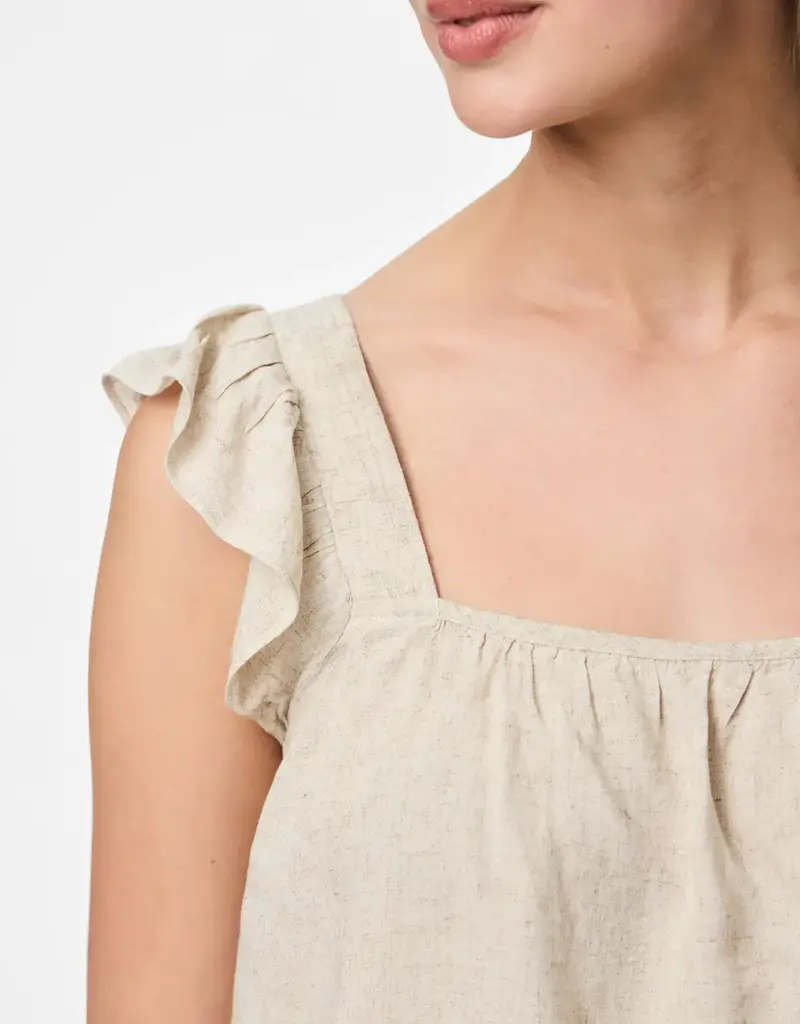 Pieces Pia Ruffle Sleeve Top