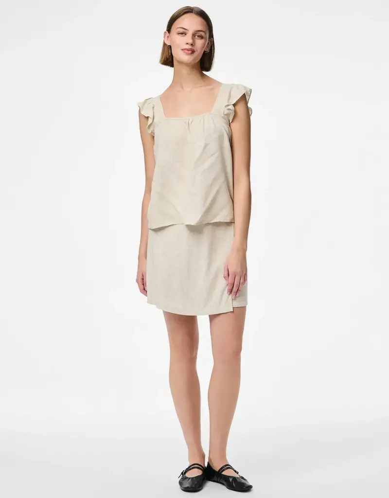 Pieces Pia Ruffle Sleeve Top