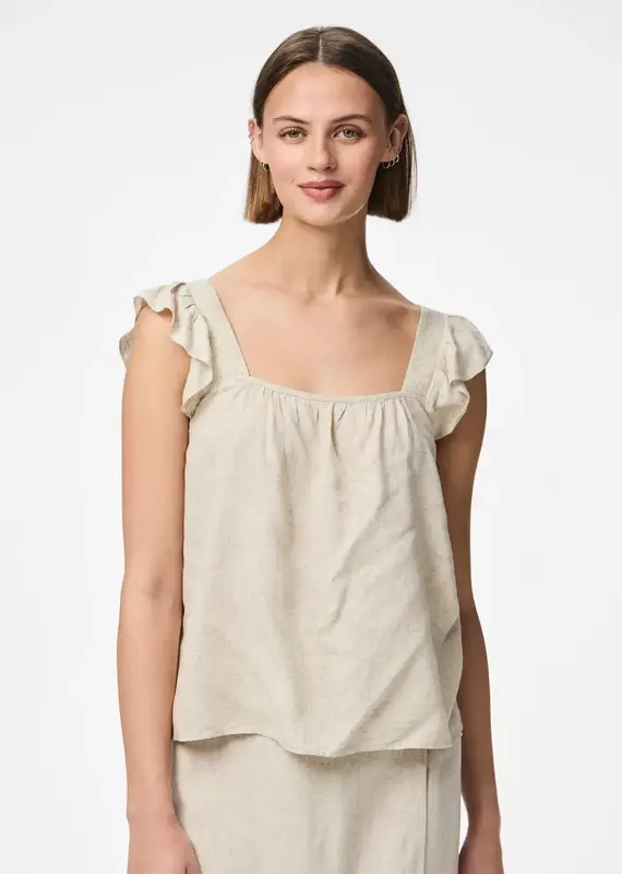 Pieces Pia Ruffle Sleeve Top