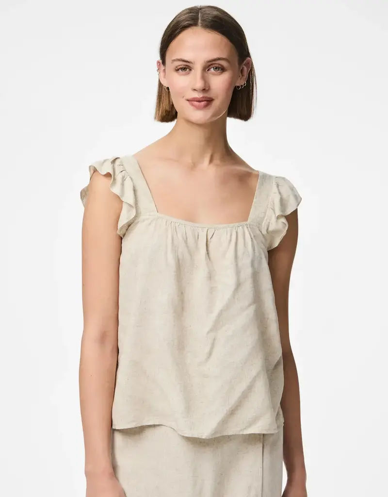 Pieces Pia Ruffle Sleeve Top