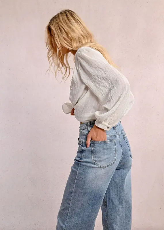 Molly Bracken Wide Leg Denim - Light Wash