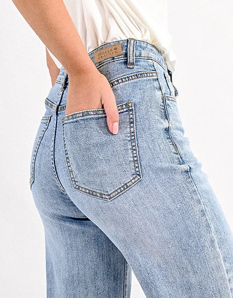 Molly Bracken Wide Leg Denim - Light Wash