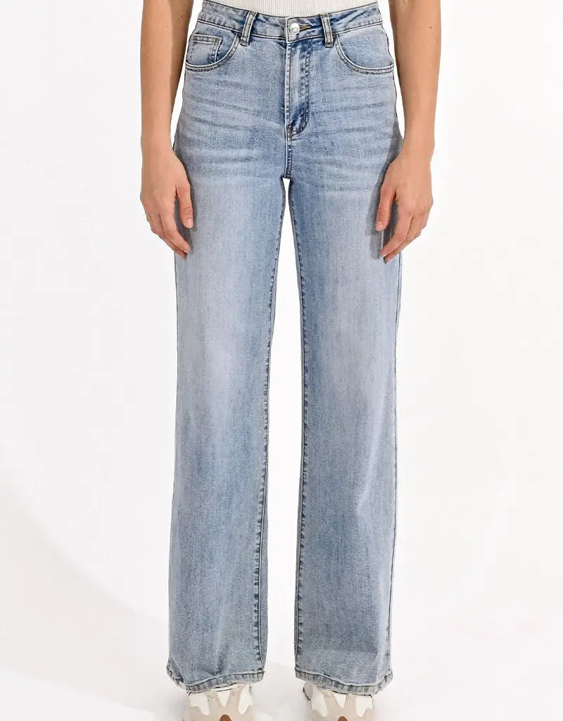 Molly Bracken Wide Leg Denim - Light Wash
