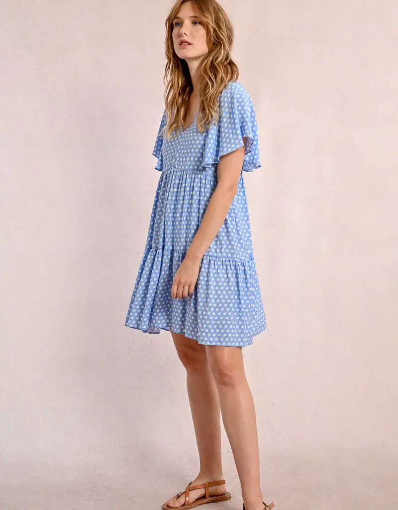 Molly Bracken Flared Polka Dot Dress