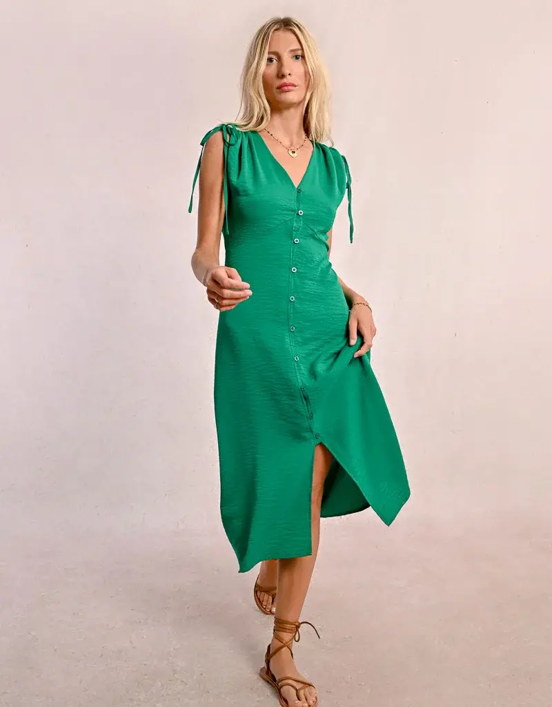 Molly Bracken Jade Flowy Mid-Length Dress