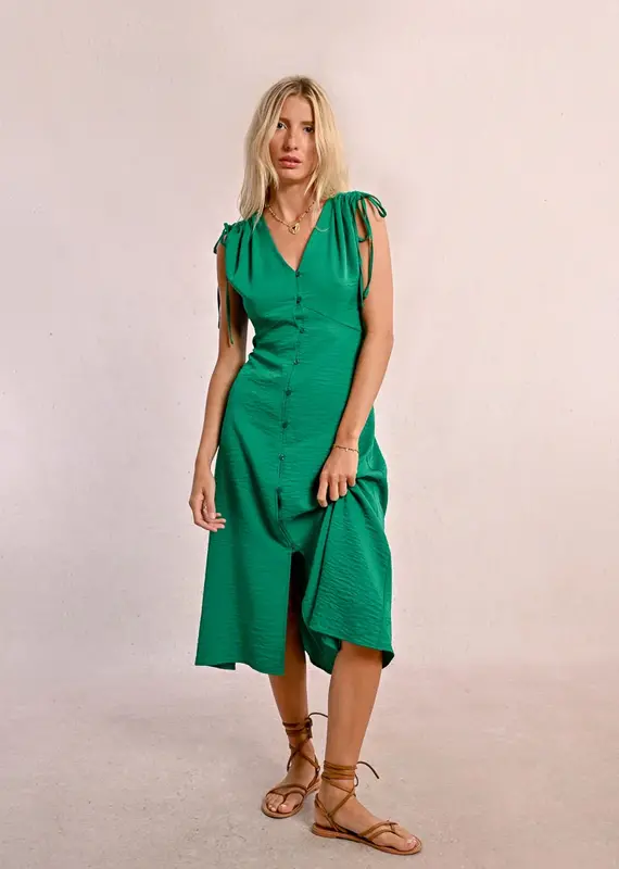Molly Bracken Jade Flowy Mid-Length Dress