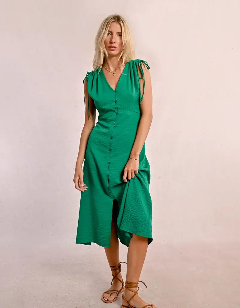 Molly Bracken Jade Flowy Mid-Length Dress