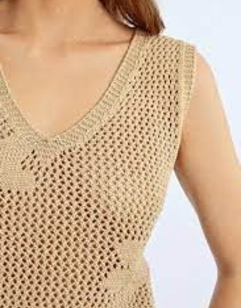 Molly Bracken Flower Crochet Tank