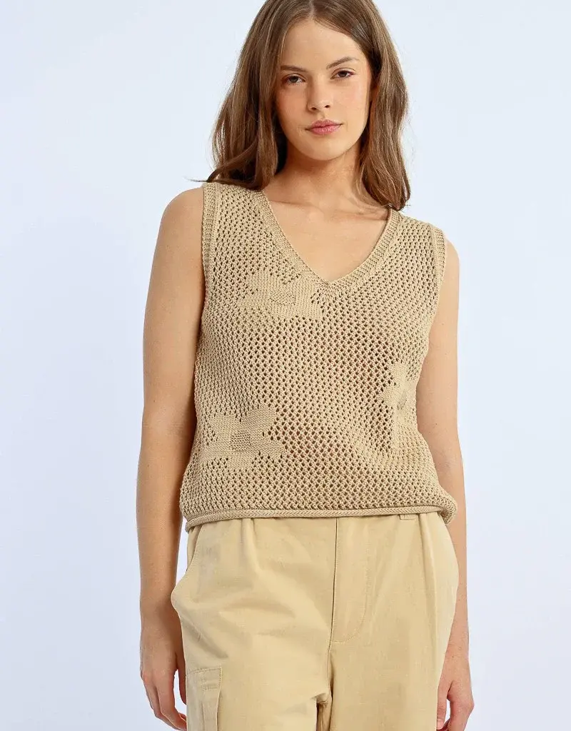Molly Bracken Flower Crochet Tank