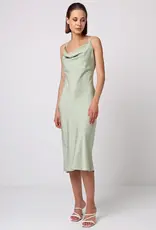 ANGELEYE Satin Cowl Neck Dress