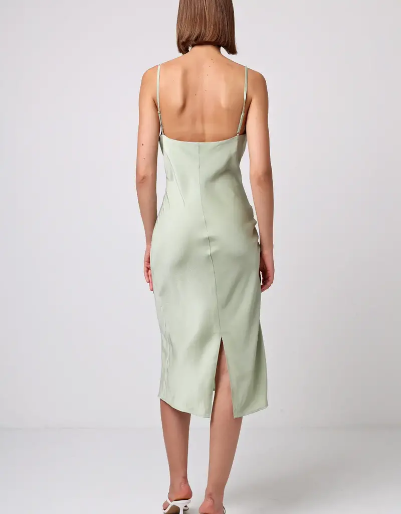 ANGELEYE Satin Cowl Neck Dress