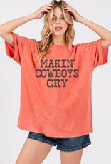 Zutter Makin' Cowboys Cry Vintage Graphic Tee