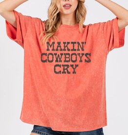 Zutter Makin' Cowboys Cry Vintage Graphic Tee
