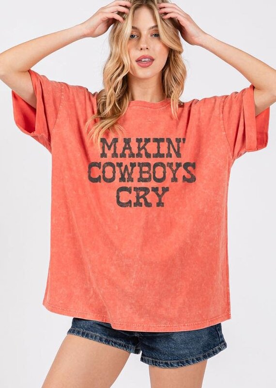 Zutter Makin' Cowboys Cry Vintage Graphic Tee