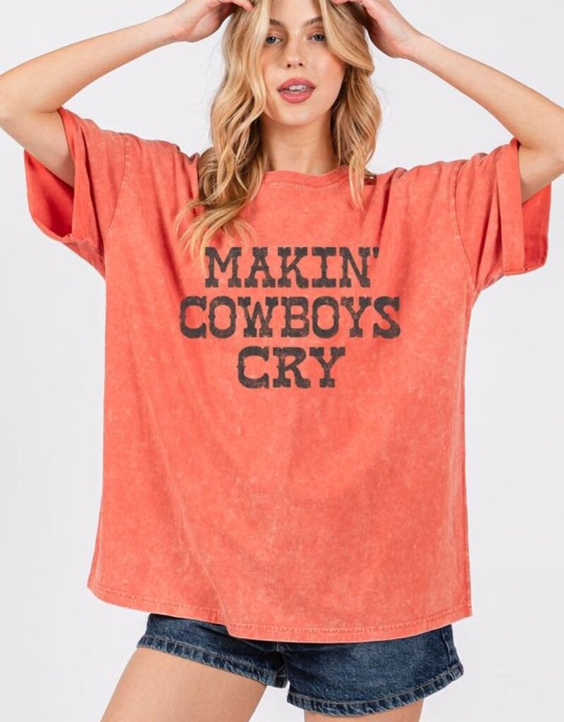 Zutter Makin' Cowboys Cry Vintage Graphic Tee
