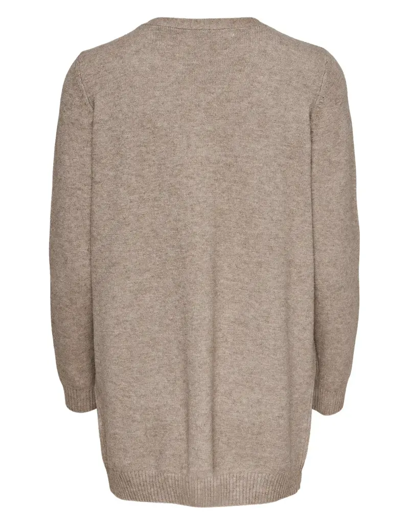 ONLY Lesly Long Sleeve Open Cardigan - Beige