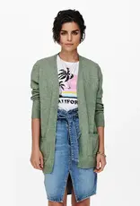 ONLY Lesly Long Sleeve Open Cardigan - Basil