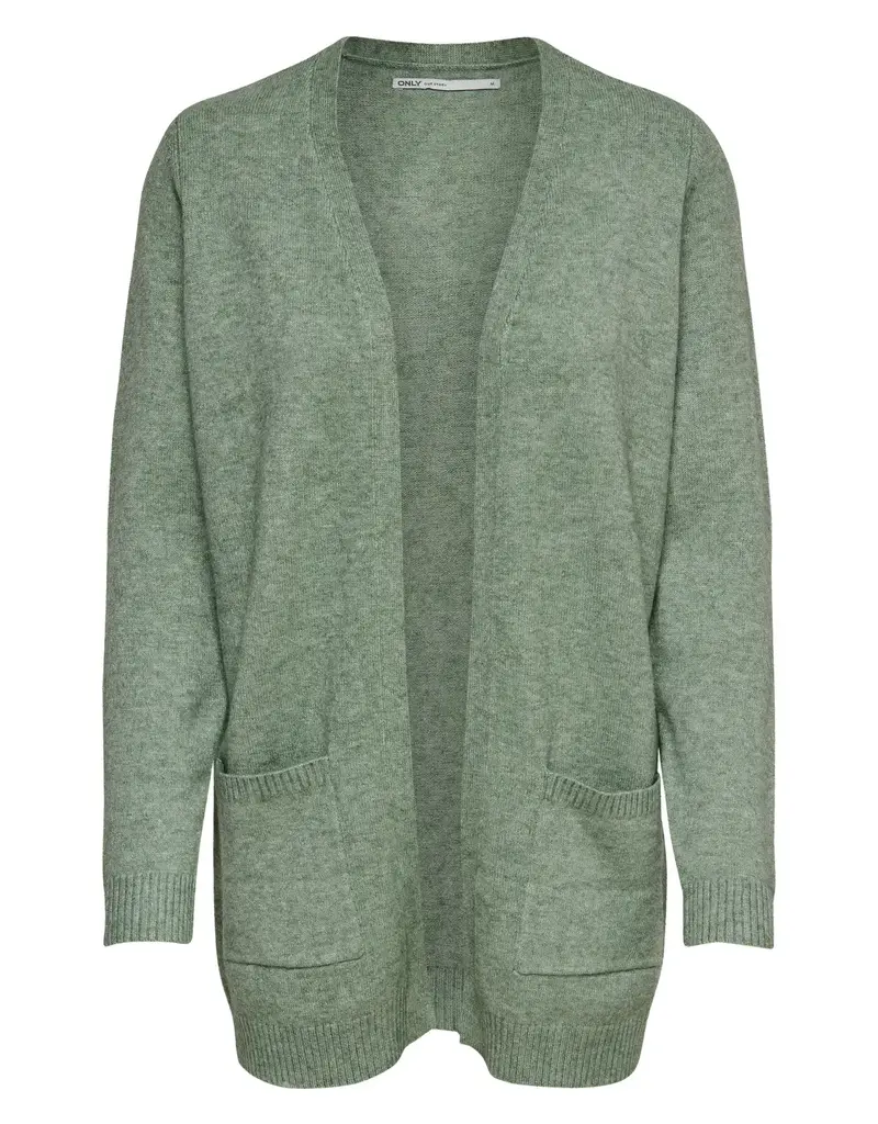 ONLY Lesly Long Sleeve Open Cardigan - Basil