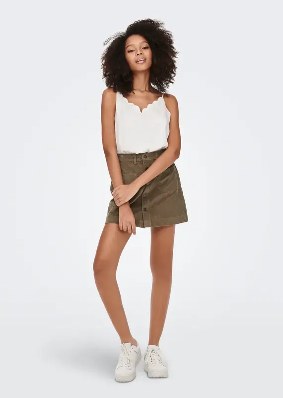 ONLY Amazing Global High Waist Cord Skirt