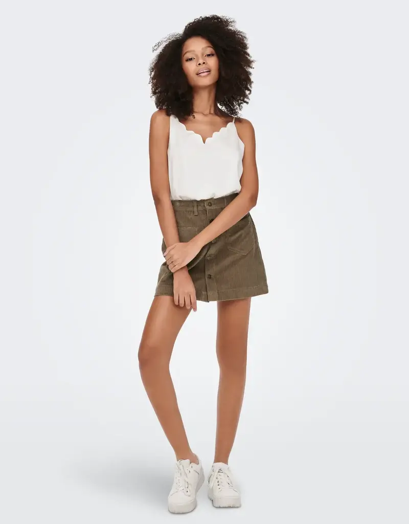 ONLY Amazing Global High Waist Cord Skirt