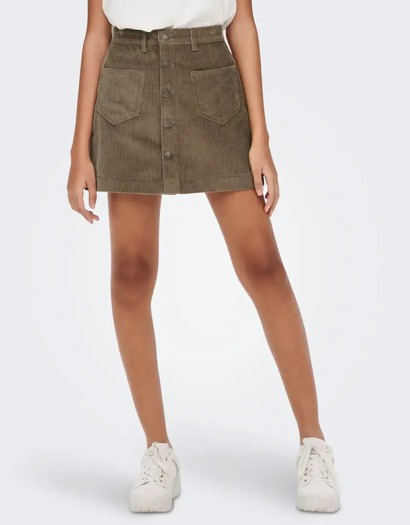 ONLY Amazing Global High Waist Cord Skirt