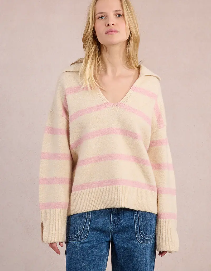 Molly Bracken Pink Knitted Polo