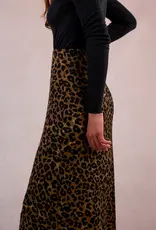 Molly Bracken Leopard Print Midi Skirt