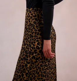 Molly Bracken Leopard Print Midi Skirt