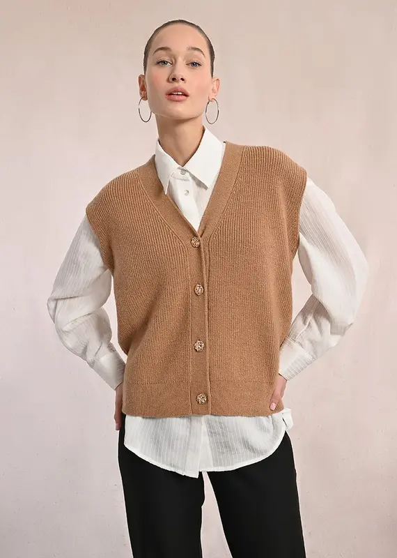 Molly Bracken Knitted V-Neck Vest