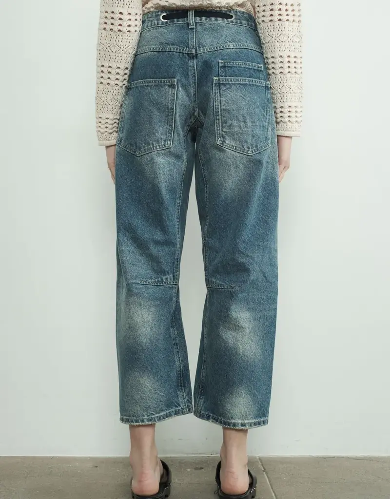 Aaron & Amber Eyelet Barrel Jeans