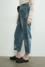 Aaron & Amber Eyelet Barrel Jeans