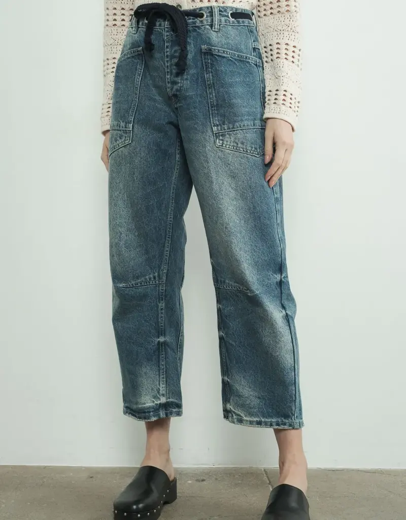 Aaron & Amber Eyelet Barrel Jeans