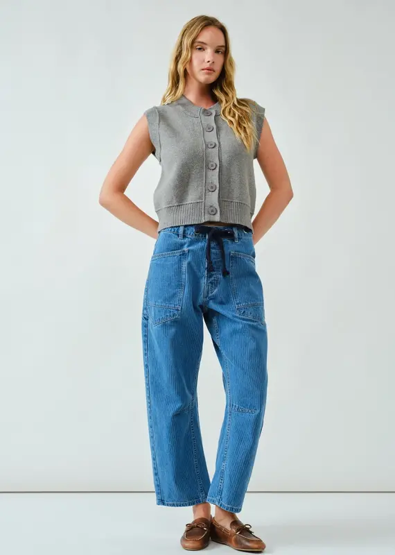 Aaron & Amber Eyelet Barrel Jeans