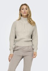 ONLY Doritta Long Sleeve Cable Zip Sweater