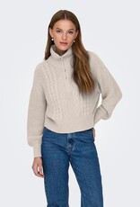 ONLY Doritta Long Sleeve Cable Zip Sweater