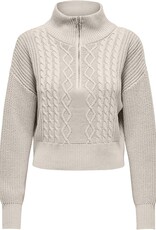 ONLY Doritta Long Sleeve Cable Zip Sweater