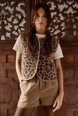Molly Bracken Leopard Sherpa Vest