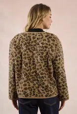 Molly Bracken Leopard Sherpa Button Jacket