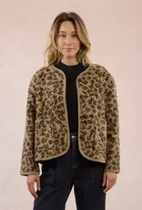 Molly Bracken Leopard Sherpa Button Jacket