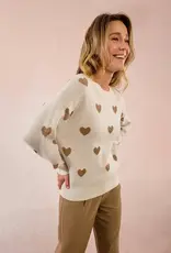 Molly Bracken Glitter Heart Knit Sweater