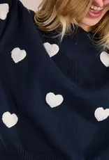 Molly Bracken Navy Heart Sweater