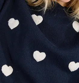 Molly Bracken Navy Heart Sweater