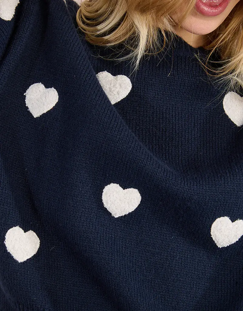 Molly Bracken Navy Heart Sweater