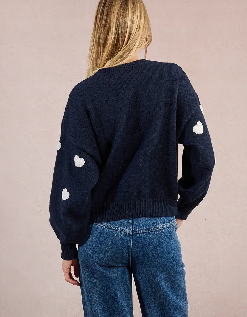 Molly Bracken Navy Heart Sweater