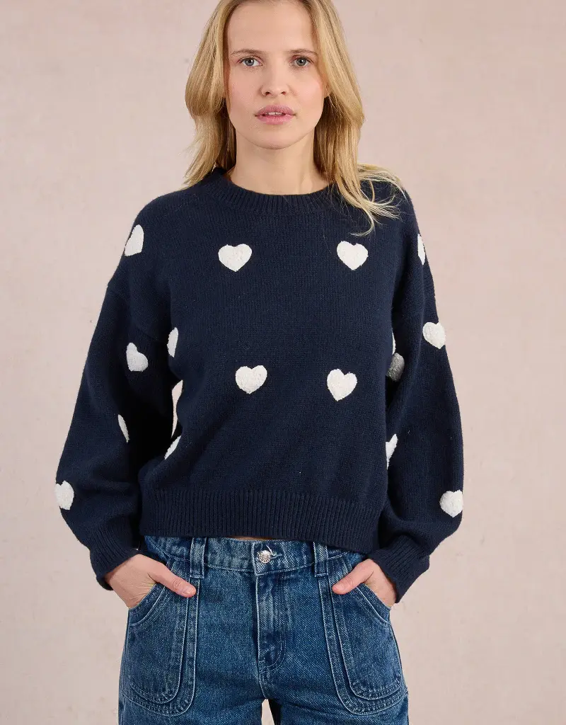 Molly Bracken Navy Heart Sweater